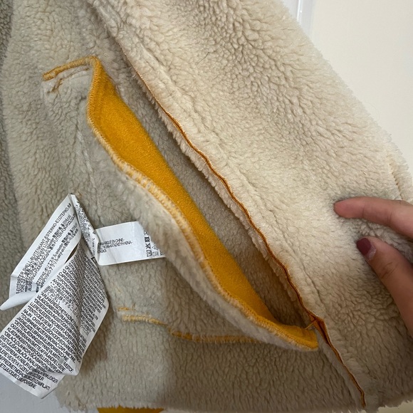 Women's Mustard Yellow Jacket with Shearling Lining - Picture 3 of 5